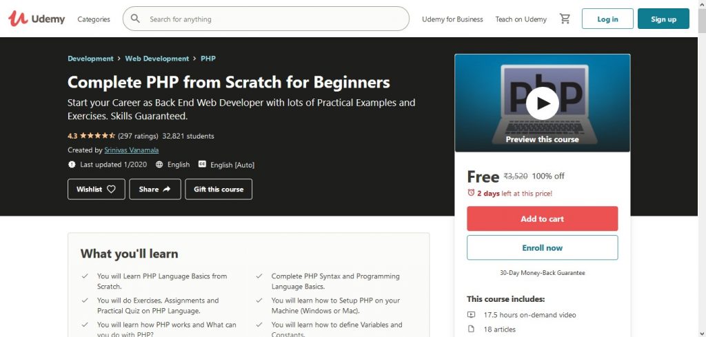 Complete PHP from Scratch for Beginners - SANU P.L