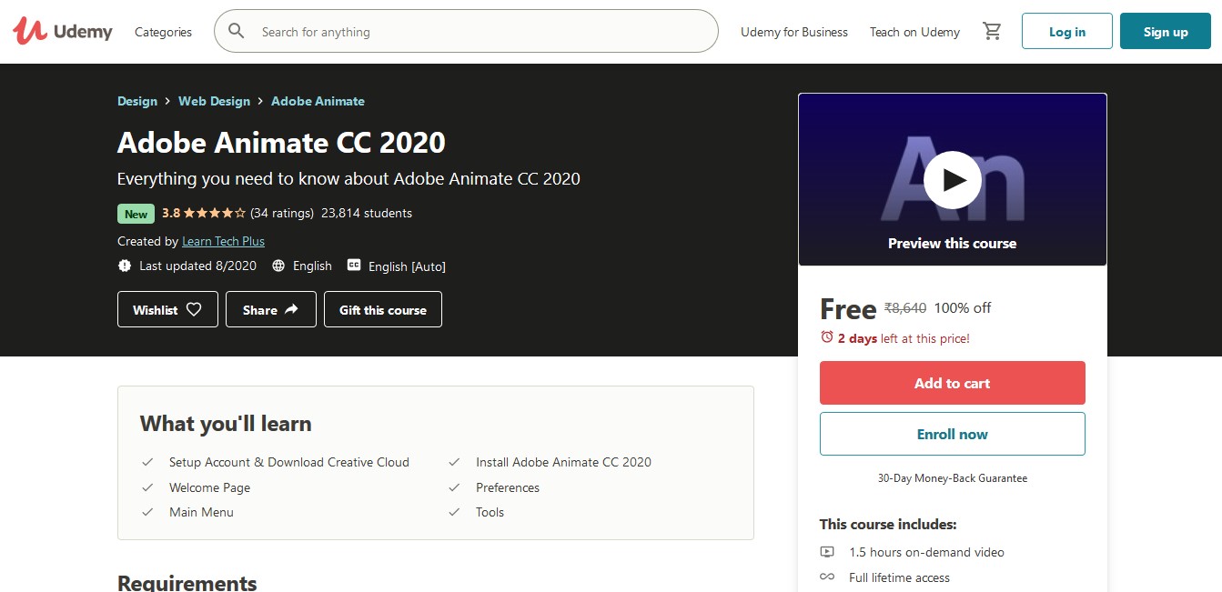 Adobe Animate CC 2020 Online Course