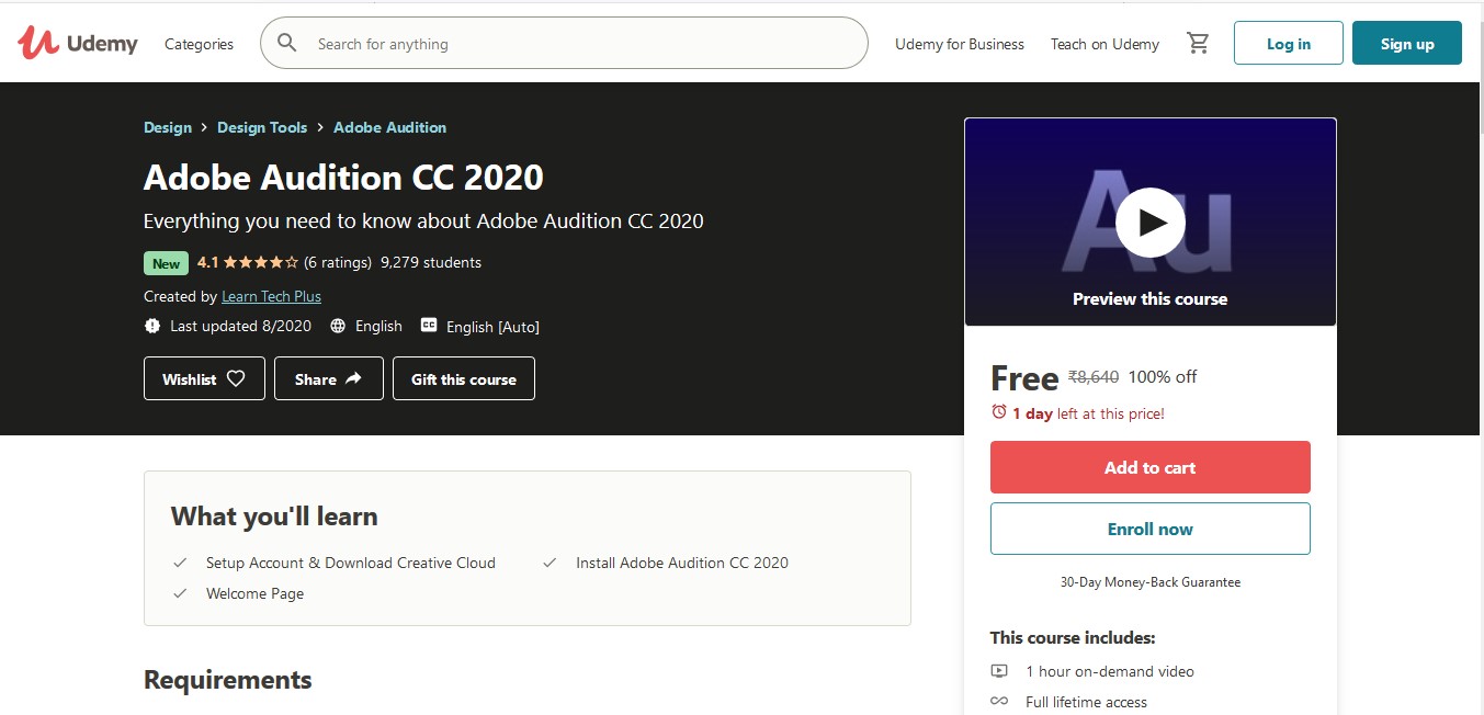 Adobe Audition CC 2020 – Enroll Now