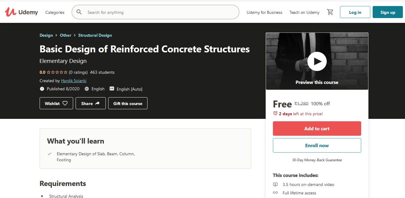 Basic Design of Reinforced Concrete Structures – Enroll Now