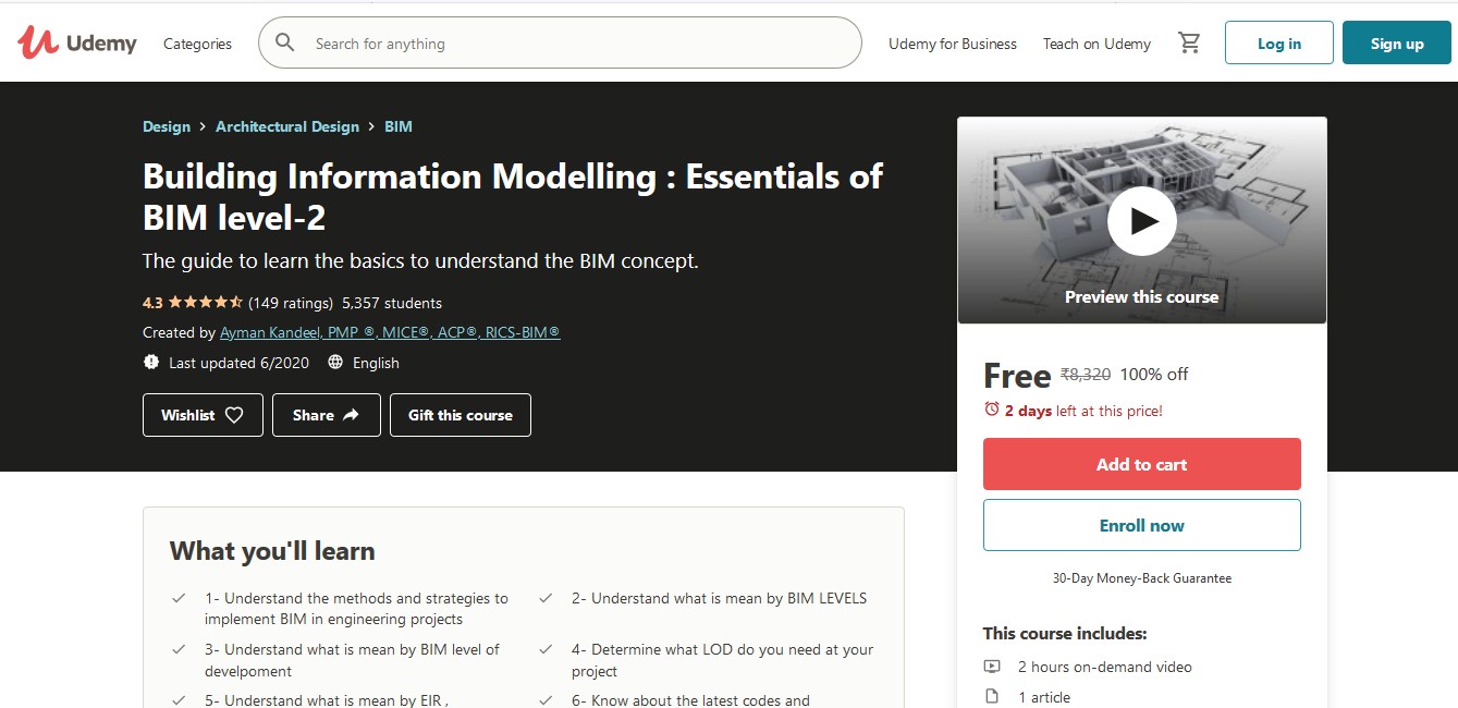 Building Information Modelling Essentials of BIM level-2