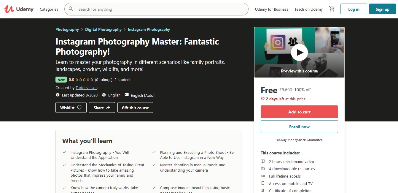 Instagram Photography Master Fantastic Photography – Enroll Now
