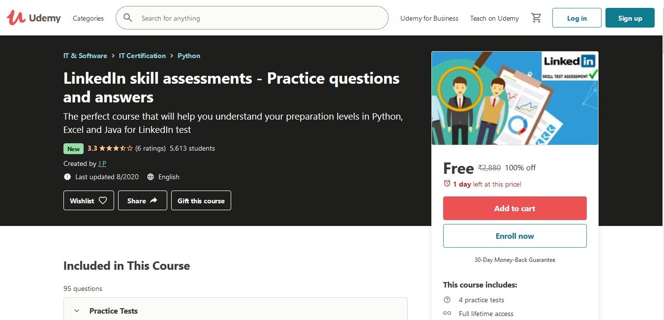 LinkedIn Skill Assessments Practice Questions and Answers