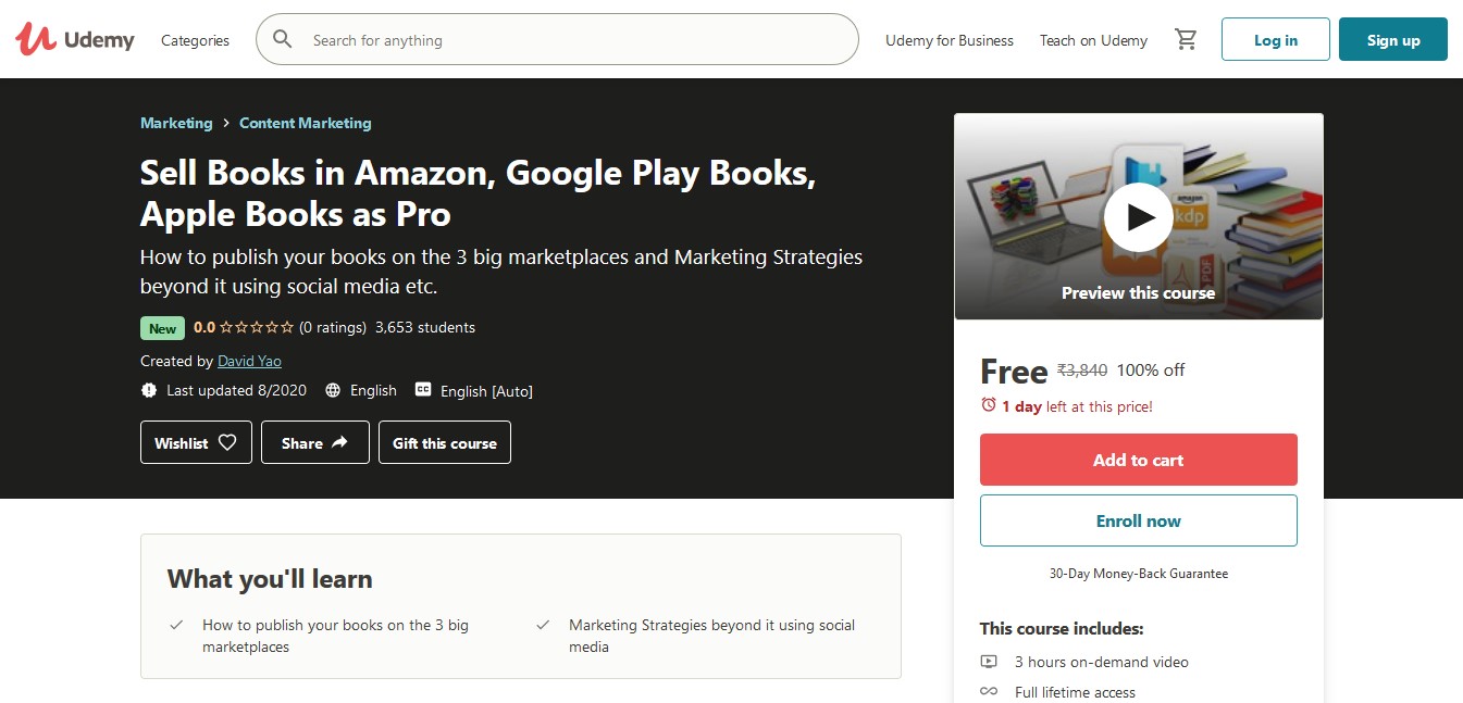 Sell Books in Amazon, Google Play Books, Apple Books as Pro – Enroll Now